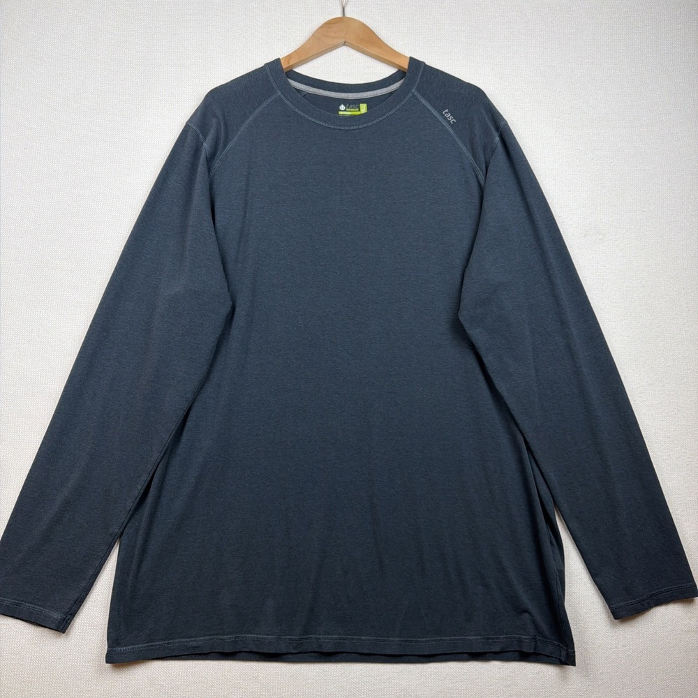 Tasc Performance Bamboo Blend Athletic T-Shirt XXL Gray Long Sleeve Gym Fitness
